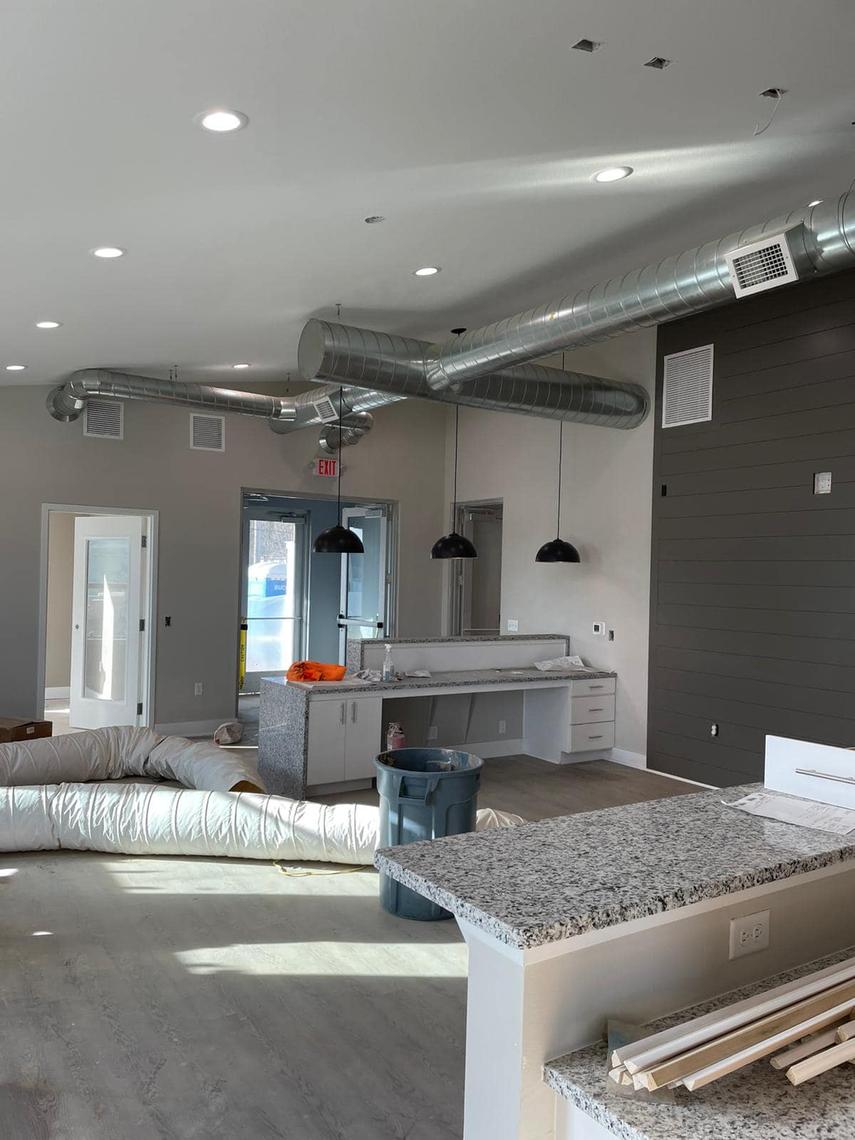 interior luxury clubhouse with Primer 200 for the walls and Emerald for the wood wall